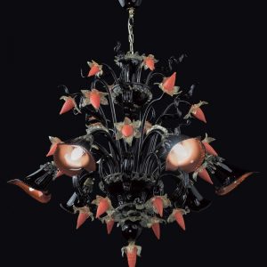 "Fragola (Strawberry)"Murano Glass Chandelier