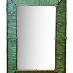 "Foscari Verde"Murano Glass Mirror