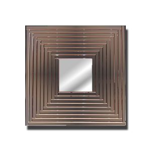 "Striche bronzo"Murano Glass Mirror