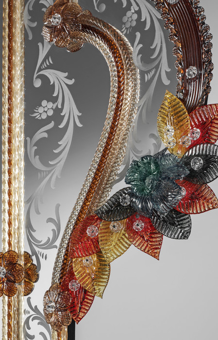 "Amadeo" Murano Glass Venetian Mirror - Image 2