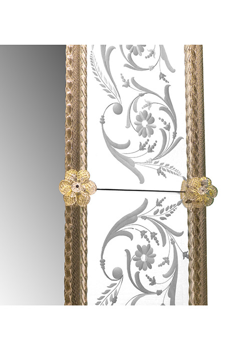 "Bianco"Murano glass Mirror - Image 2