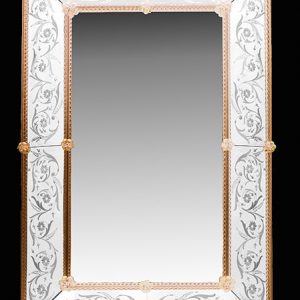 "Bianco"Murano glass Mirror