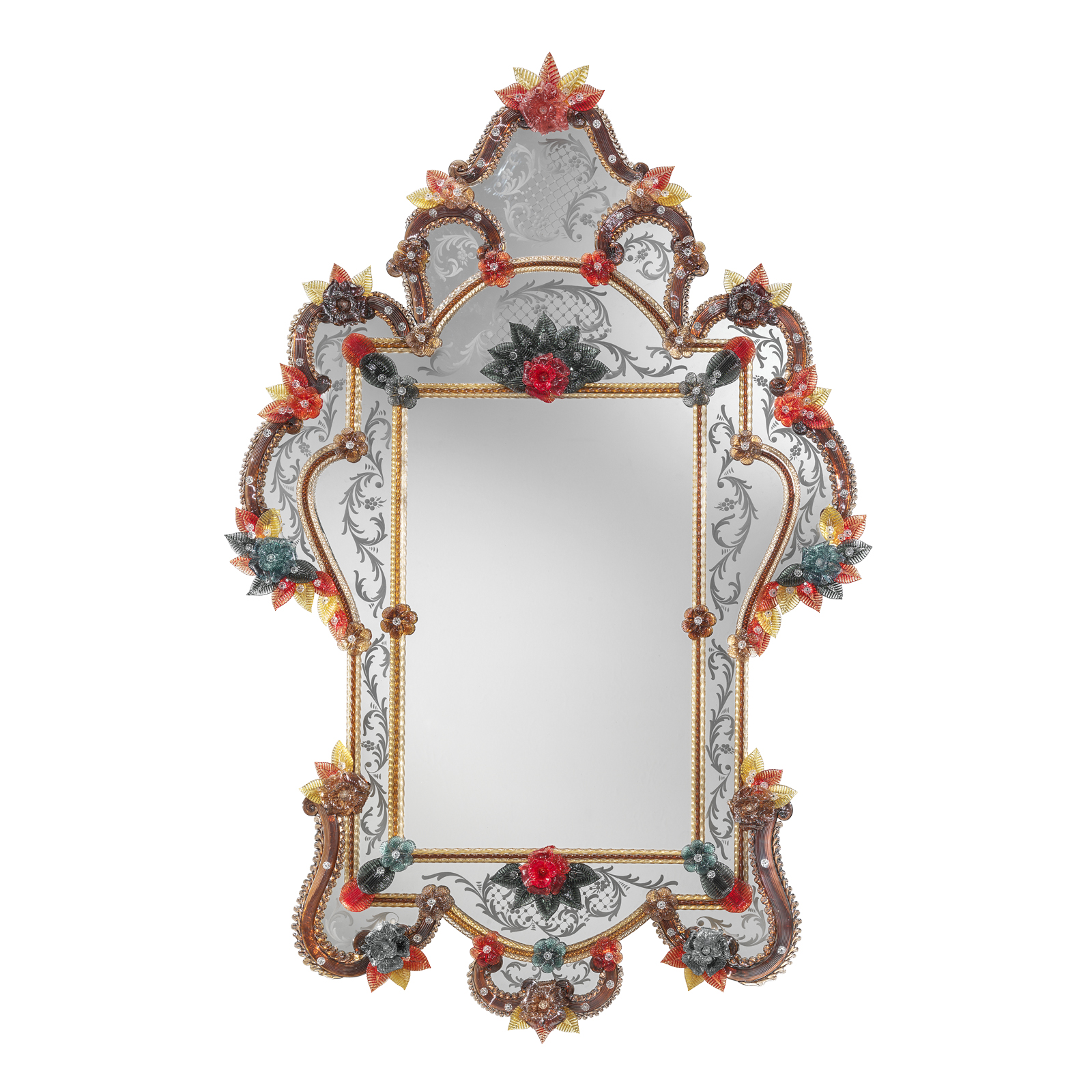 "Amadeo" Murano Glass Venetian Mirror